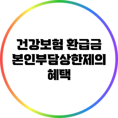 건강보험 환급금: 본인부담상한제의 혜택