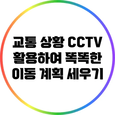 교통 상황 CCTV 활용하여 똑똑한 이동 계획 세우기