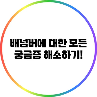 배넘버에 대한 모든 궁금증 해소하기!