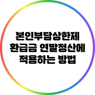 본인부담상한제 환급금 연말정산에 적용하는 방법