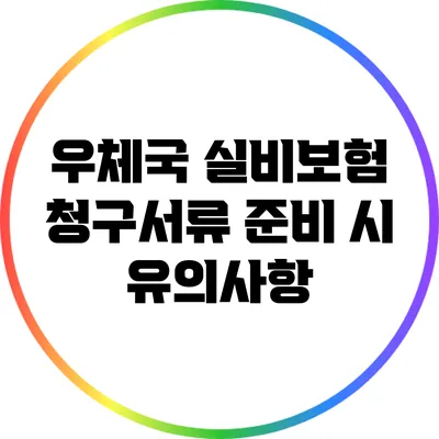 우체국 실비보험 청구서류 준비 시 유의사항