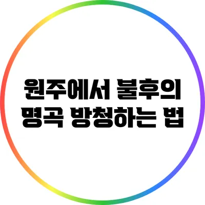 원주에서 불후의 명곡 방청하는 법