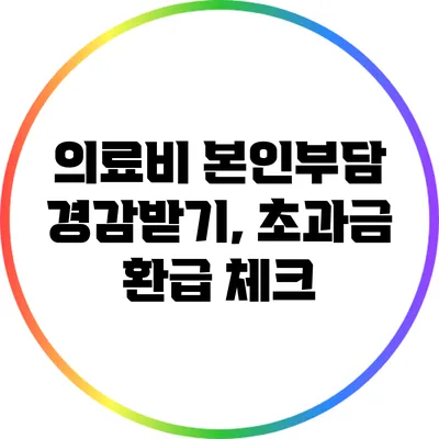 의료비 본인부담 경감받기, 초과금 환급 체크