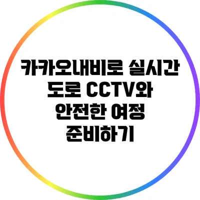 카카오내비로 실시간 도로 CCTV와 안전한 여정 준비하기