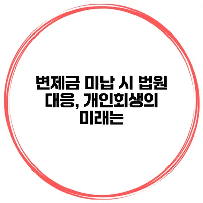 변제금 미납 시 법원 대응, 개인회생의 미래는?