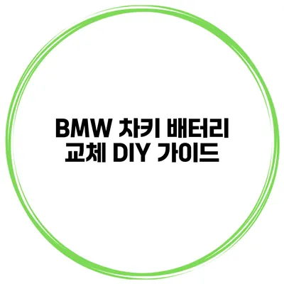 BMW 차키 배터리 교체 DIY 가이드