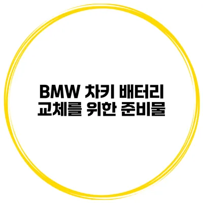BMW 차키 배터리 교체를 위한 준비물