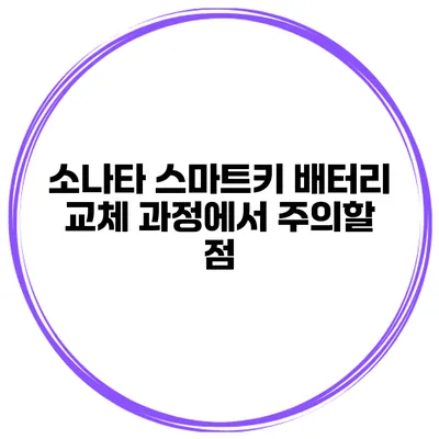 소나타 스마트키 배터리 교체 과정에서 주의할 점